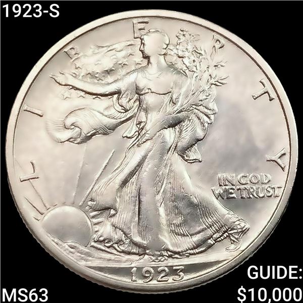 1923-S Walking Liberty Half Dollar CHOICE BU
