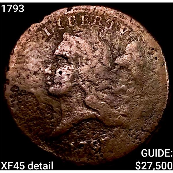 1793 Liberty Cap Half Cent NEARLY UNCIRCULATED