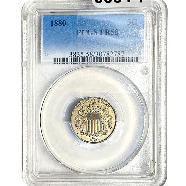 1880 Shield Nickel PCGS PR58