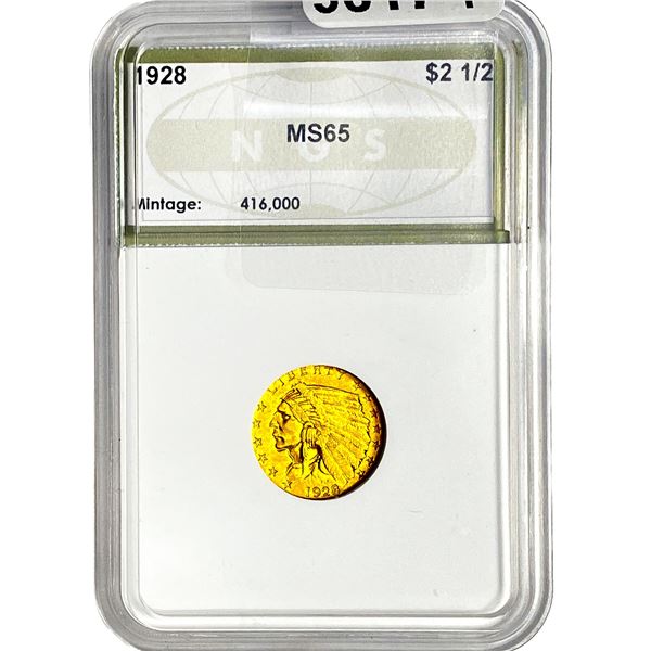 1928 $2.50 Gold Quarter Eagle NGS MS65