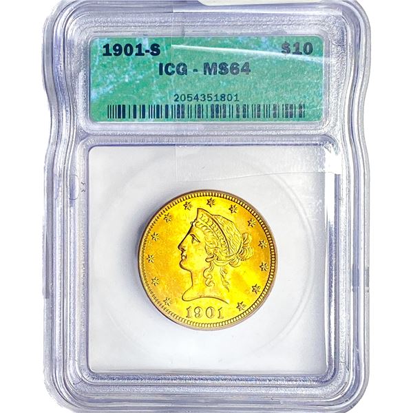 1901-S $10 Gold Eagle ICG MS64