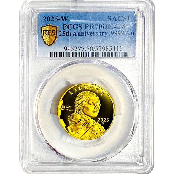 2025-W 1/2oz Gold Sacagawea Dollar PCGS PR70 DCAM