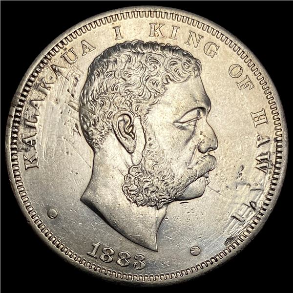 1883 Silver 1 Dala Hawaii CLOSELY  UNCIRCULATED