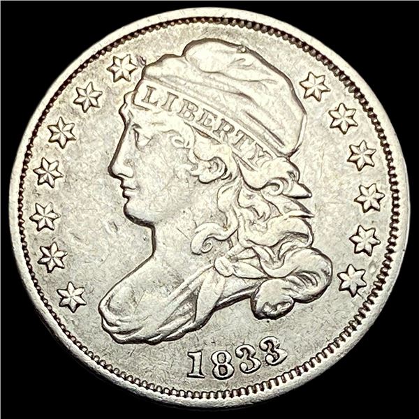 1833 Capped Bust Silver Dime CLOSELY  UNCIRCULATED