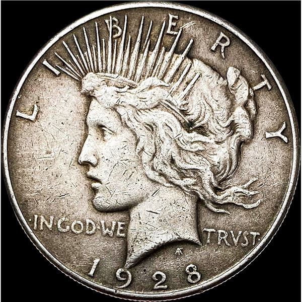 1928-S Silver Peace Dollar NEARLY  UNCIRCULATED