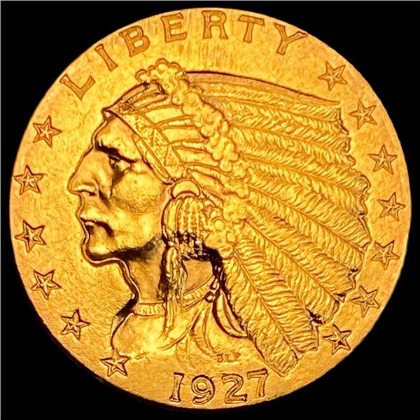 1927 Indian Head Gold $2.50 Quarter Eagle  CLOSELY UNCIRCULATED
