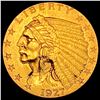 Image 1 : 1927 Indian Head Gold $2.50 Quarter Eagle  CLOSELY UNCIRCULATED