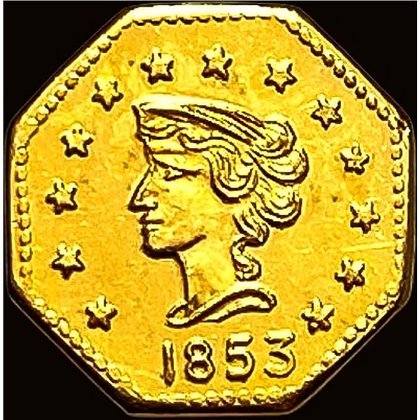 1853 California Gold 50 Cents Token HIGH  GRADE