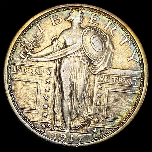 1917-S Silver Standing Liberty Quarter  CLOSELY UNCIRCULATED
