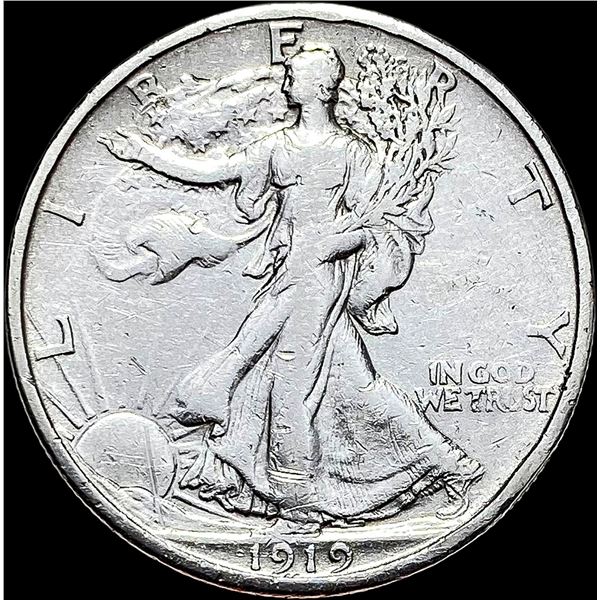 1919-S Silver Walking Liberty Half Dollar  NEARLY UNCIRCULATED
