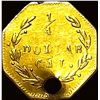 Image 2 : 1871 California Gold 1/4 Dollar Token HIGH  GRADE