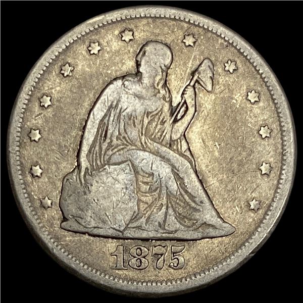 1875-CC Silver Twenty Cents LIGHTLY  CIRCULATED