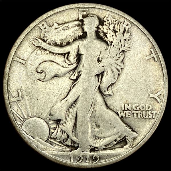 1919-D Walking Liberty Half Dollar NICELY  CIRCULATED