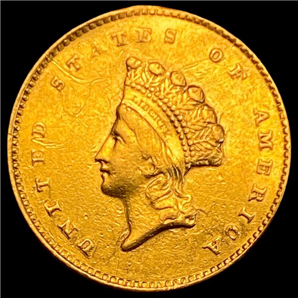 1855 Gold $1 Indian Head Type 2 HIGH GRADE