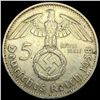 Image 2 : 1938-F Germany Silver 5 Reichsmark CLOSELY  UNCIRCULATED