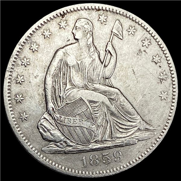 1859-S Seated Liberty Half Dollar CLOSELY  UNCIRCULATED