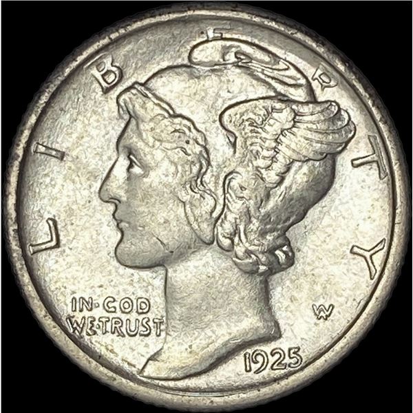 1925-S Silver Mercury Dime CHOICE AU
