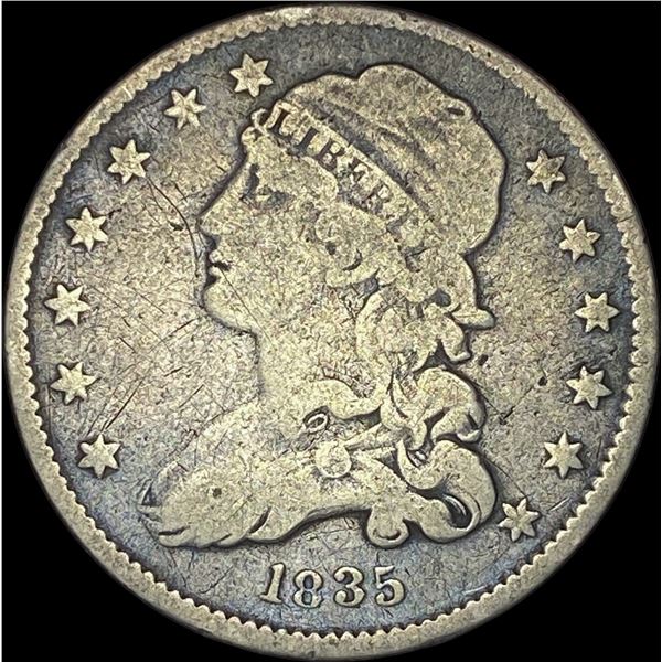 1835 Capped Bust Quarter NICELY CIRCULATED