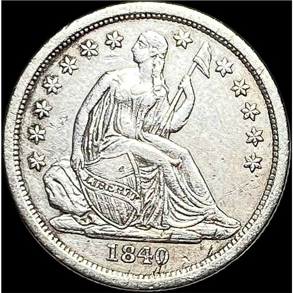 1840 Seated Liberty Dime NEARLY UNCIRCULATED