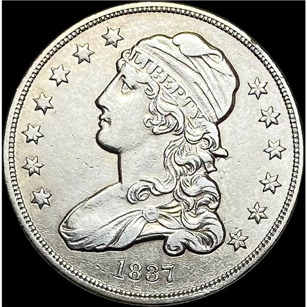 1837 Capped Bust Silver Quarter CLOSELY  UNCIRCULATED
