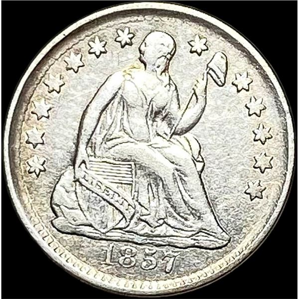 1857 Seated Liberty Half Dime NEARLY  UNCIRCULATED