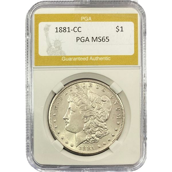 1881-CC Morgan Silver Dollar PGA MS65