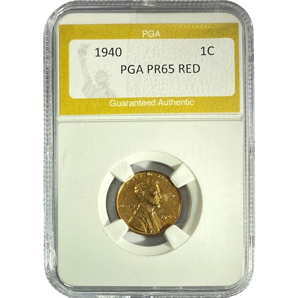 1940 Wheat Cent PGA PR65 RED