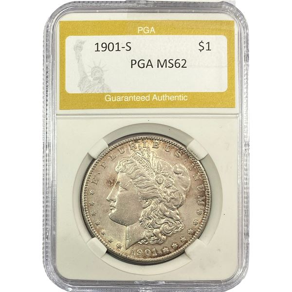 1901-S Morgan Silver Dollar PGA MS62