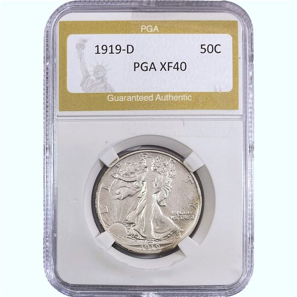 1919-D Walking Liberty Half Dollar PGA XF40