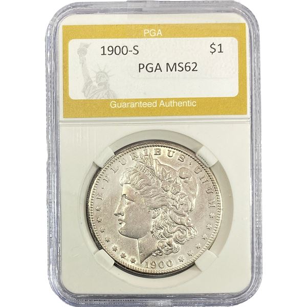 1900-S Morgan Silver Dollar PGA MS62