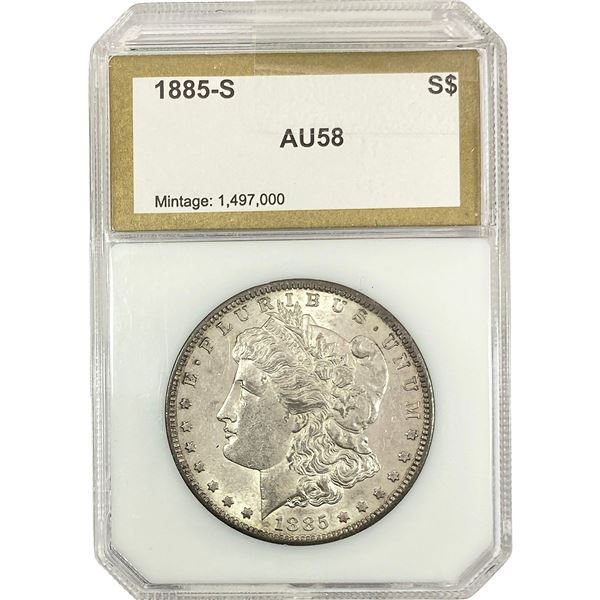 1885-S Morgan Silver Dollar PCI AU58