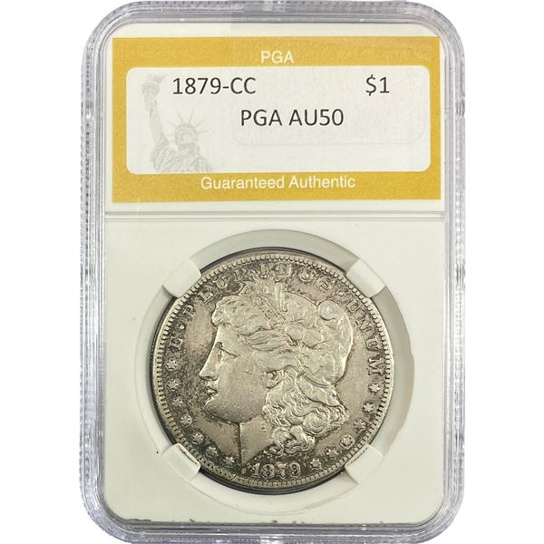 1879-CC Morgan Silver Dollar PGA AU50