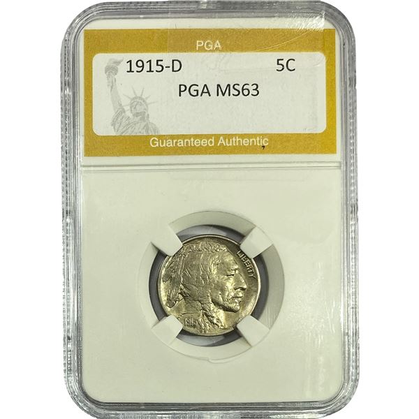 1915-D Buffalo Nickel PGA MS63
