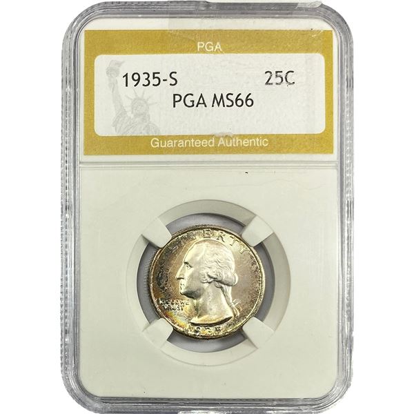 1935-S Washington Silver Quarter PGA MS66