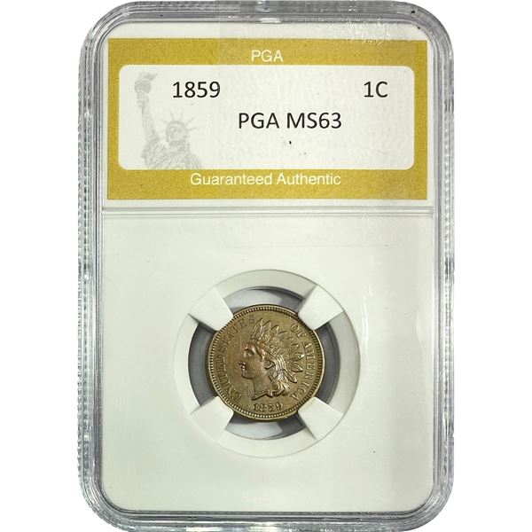 1859 Indian Head Cent PGA MS63