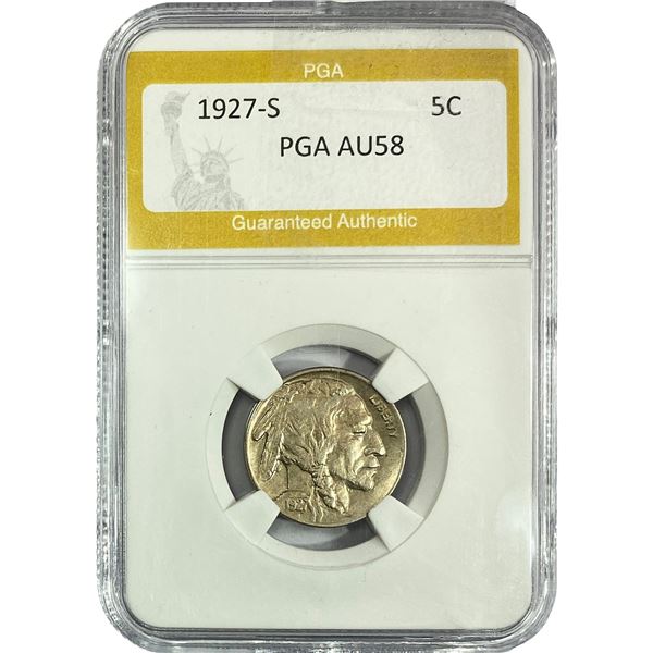 1927-S Buffalo Nickel PGA AU58