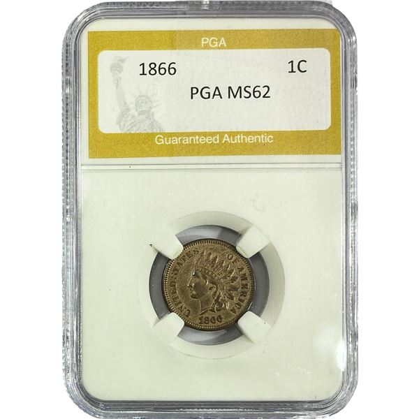 1866 Indian Head Cent PGA MS62