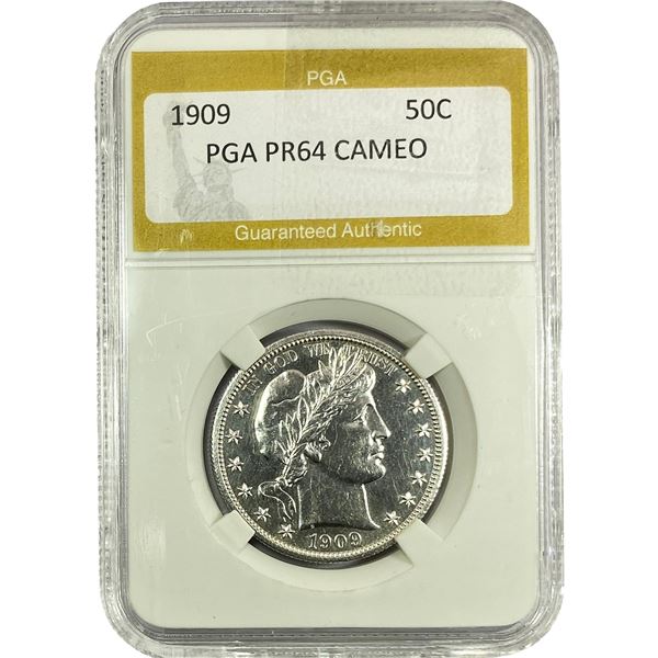 1909 Barber Half Dollar PGA PR64 Cameo