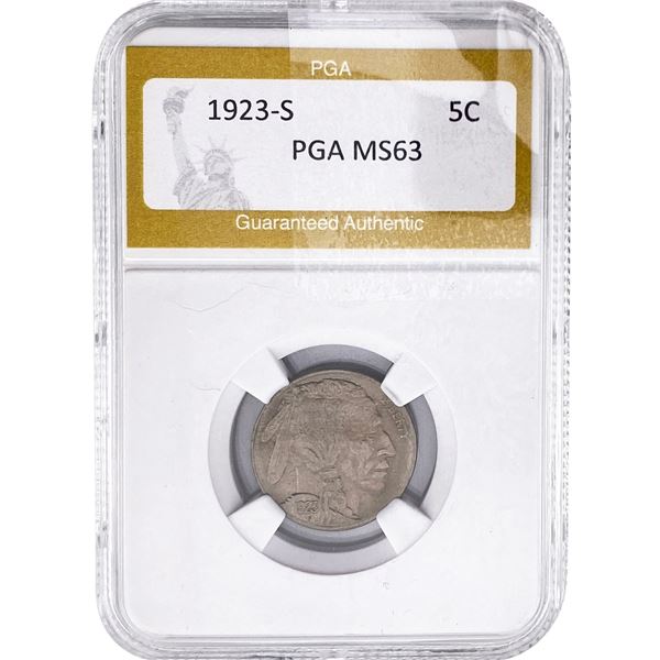 1923-S Buffalo Nickel PGA MS63