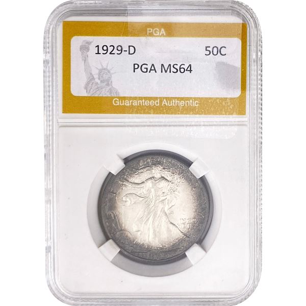 1929-D Walking Liberty Half Dollar PGA MS64