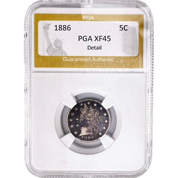 1886 Liberty Victory Nickel PGA XF45 Detail