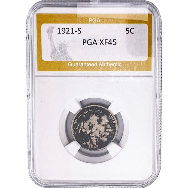 1921-S Buffalo Nickel PGA XF45