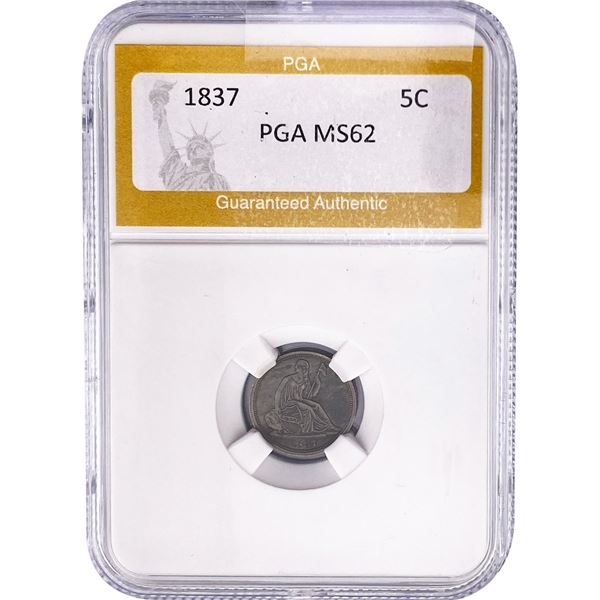 1837 Seated Liberty Half Dime PGA MS62