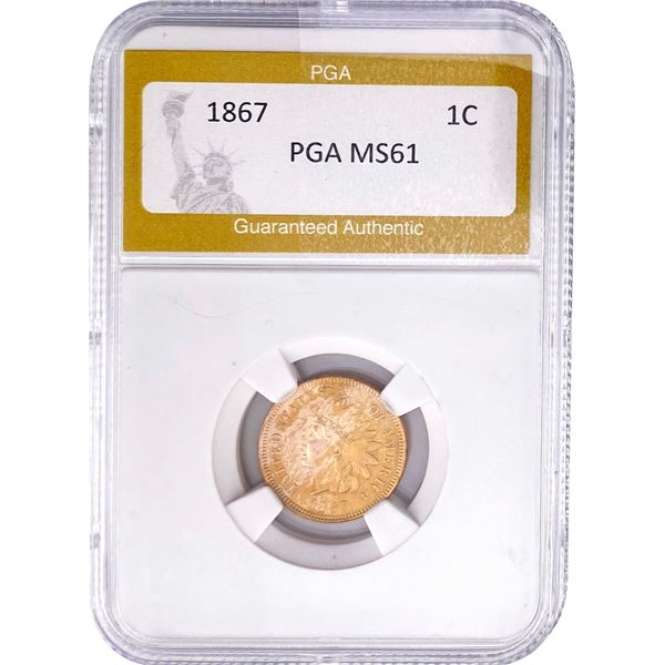 1867 Indian Head Cent PGA MS61