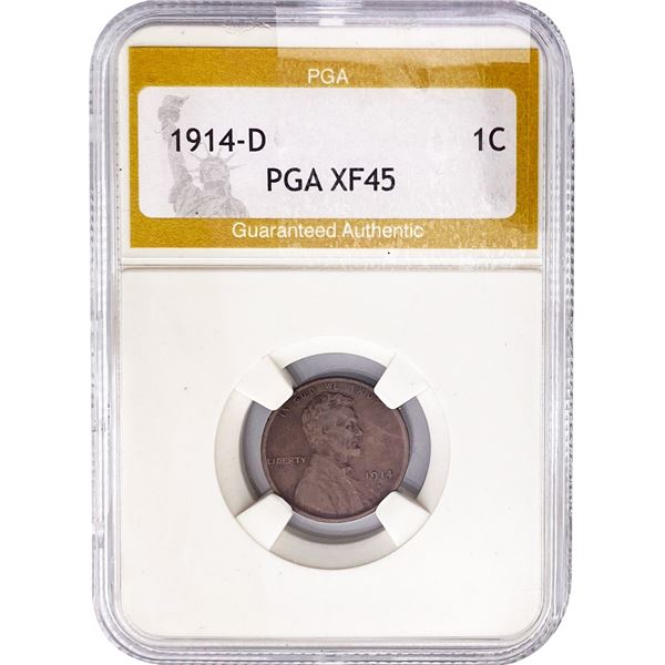1914-D Wheat Cent PGA XF45