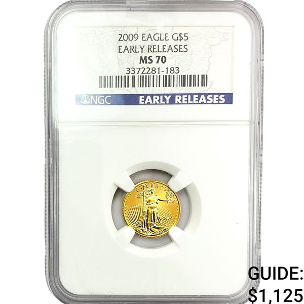 2009 $5 Gold Half Eagle NGC MS70