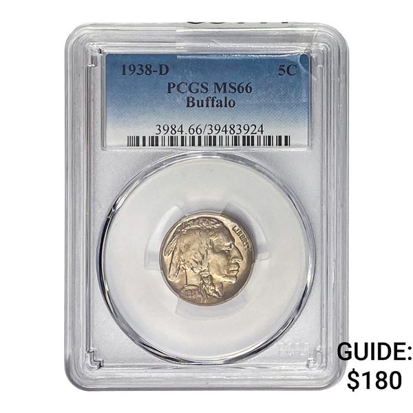 1938-D Buffalo Nickel PCGS MS66