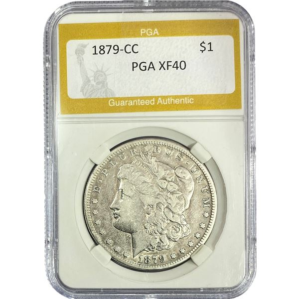 1878-CC Morgan Silver Dollar PGA XF40