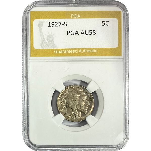 1927-S Jefferson Nickel PGA AU58
