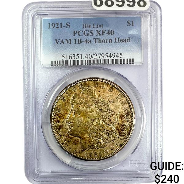 1921-S Morgan Silver Dollar PCGS XF40 VAM 1B-4a